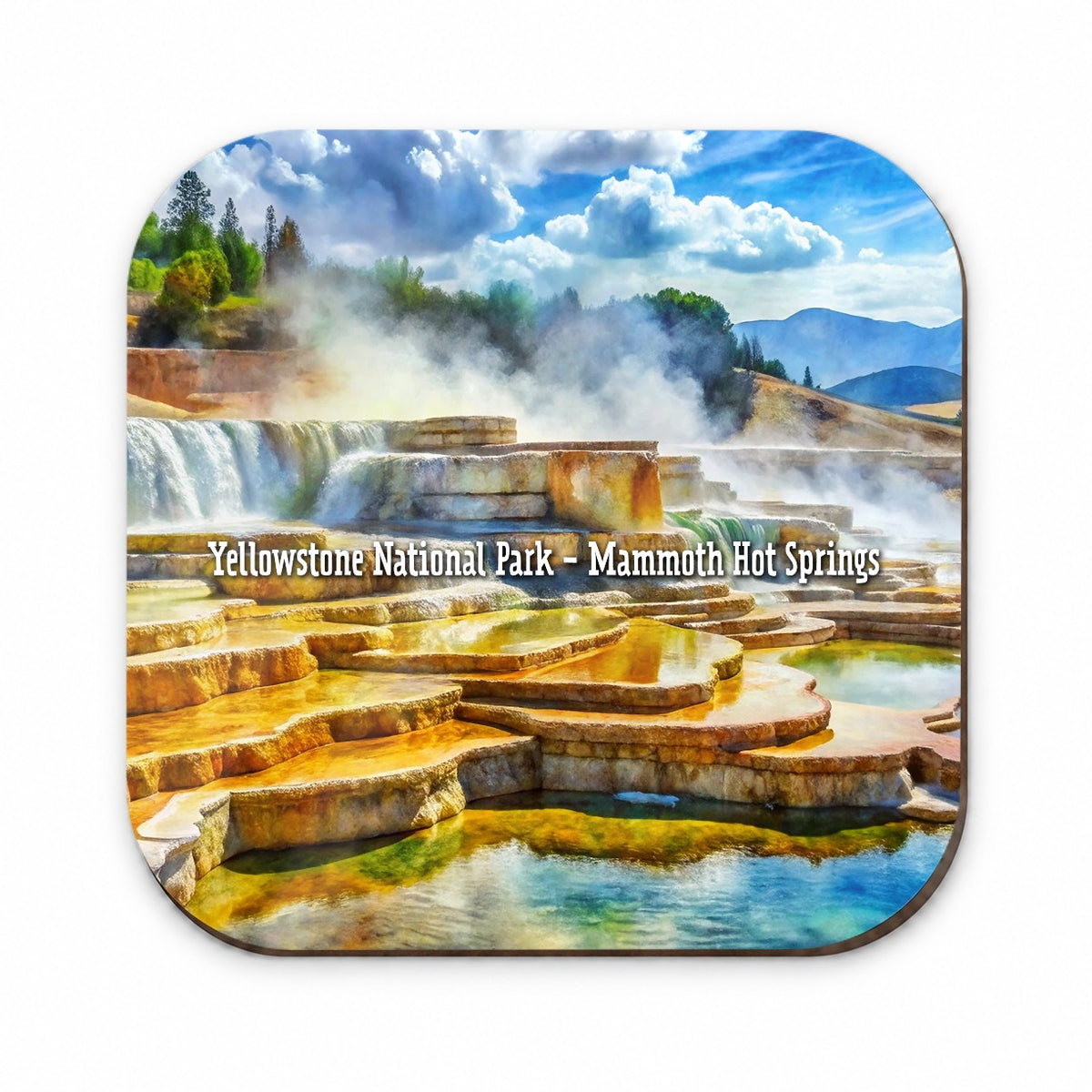 Yellowstone National Park Mammoth Hot Springs Fridge Magnet