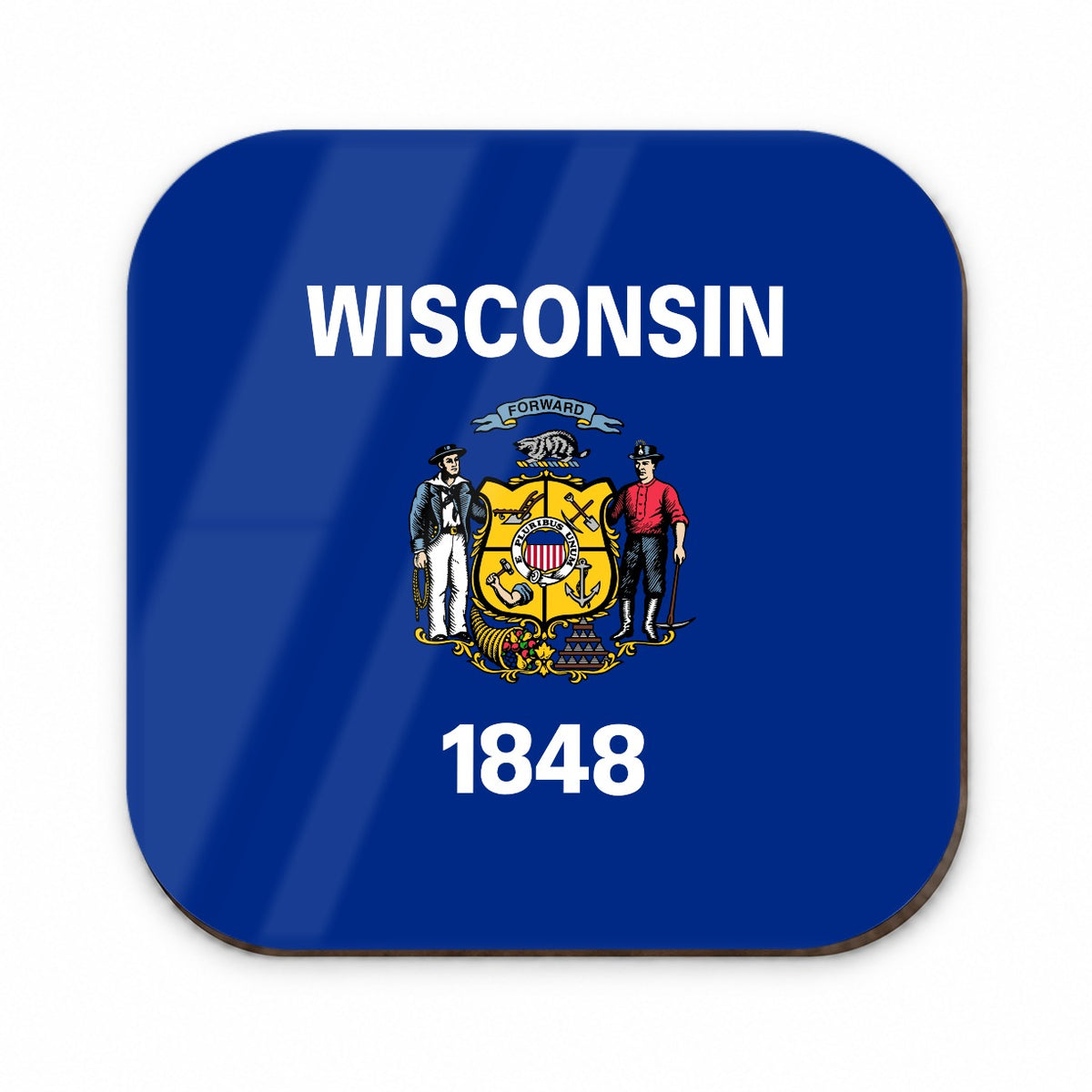 Wisconsin WI State Flag Fridge Magnet