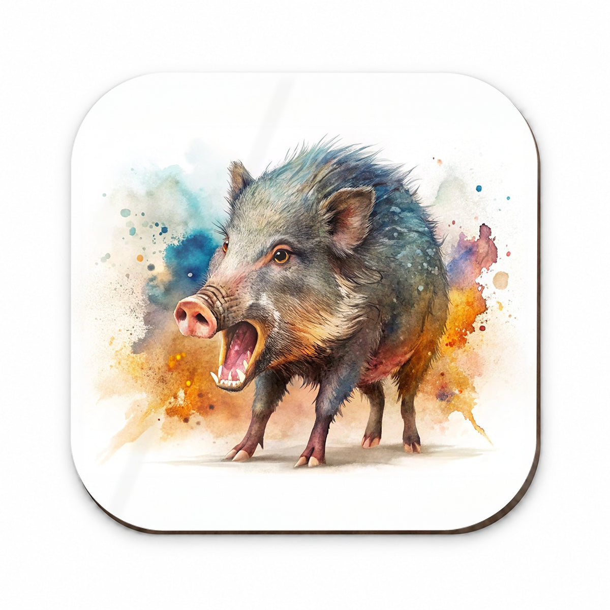 Angry Javelina Watercolor Fridge Magnet