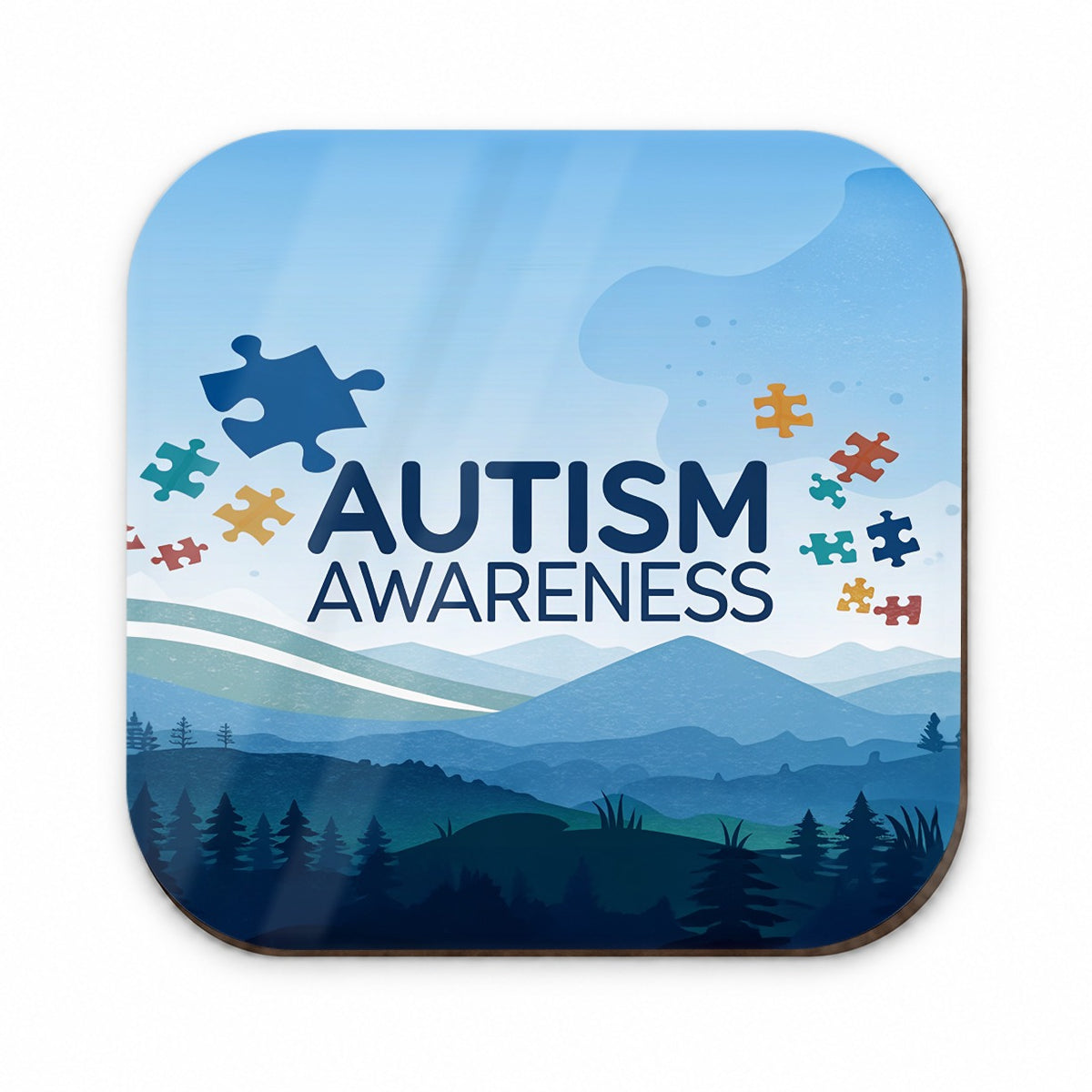 Autism Awareness Flying Puzzle Pieces Fridge Magnet