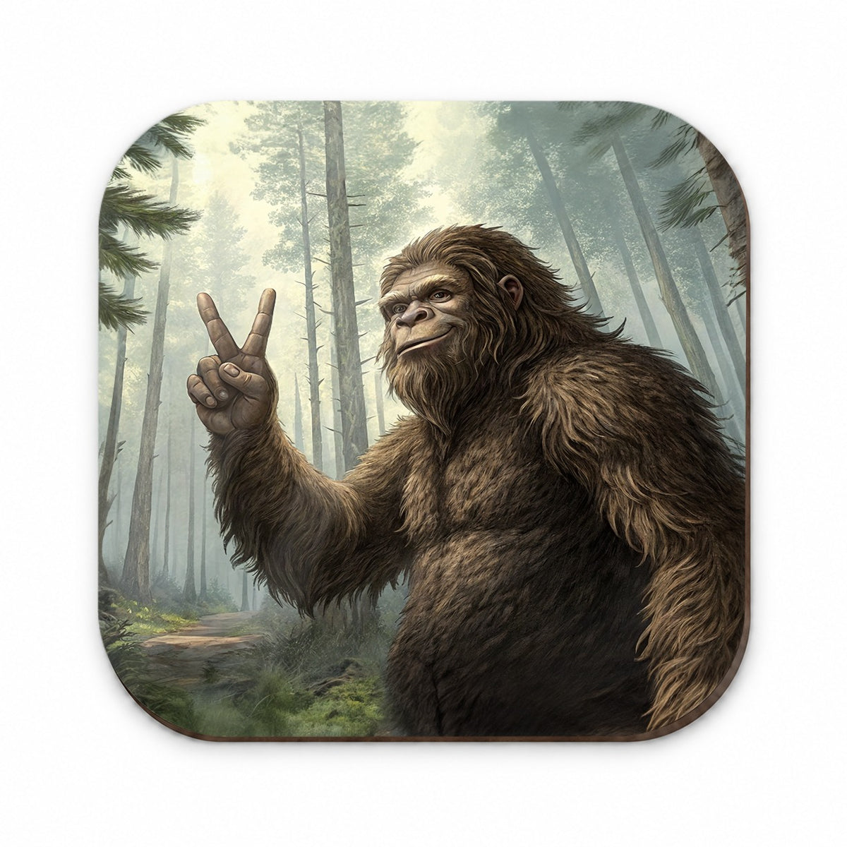 Big Foot Giving The Peace Sign Fridge Magnet