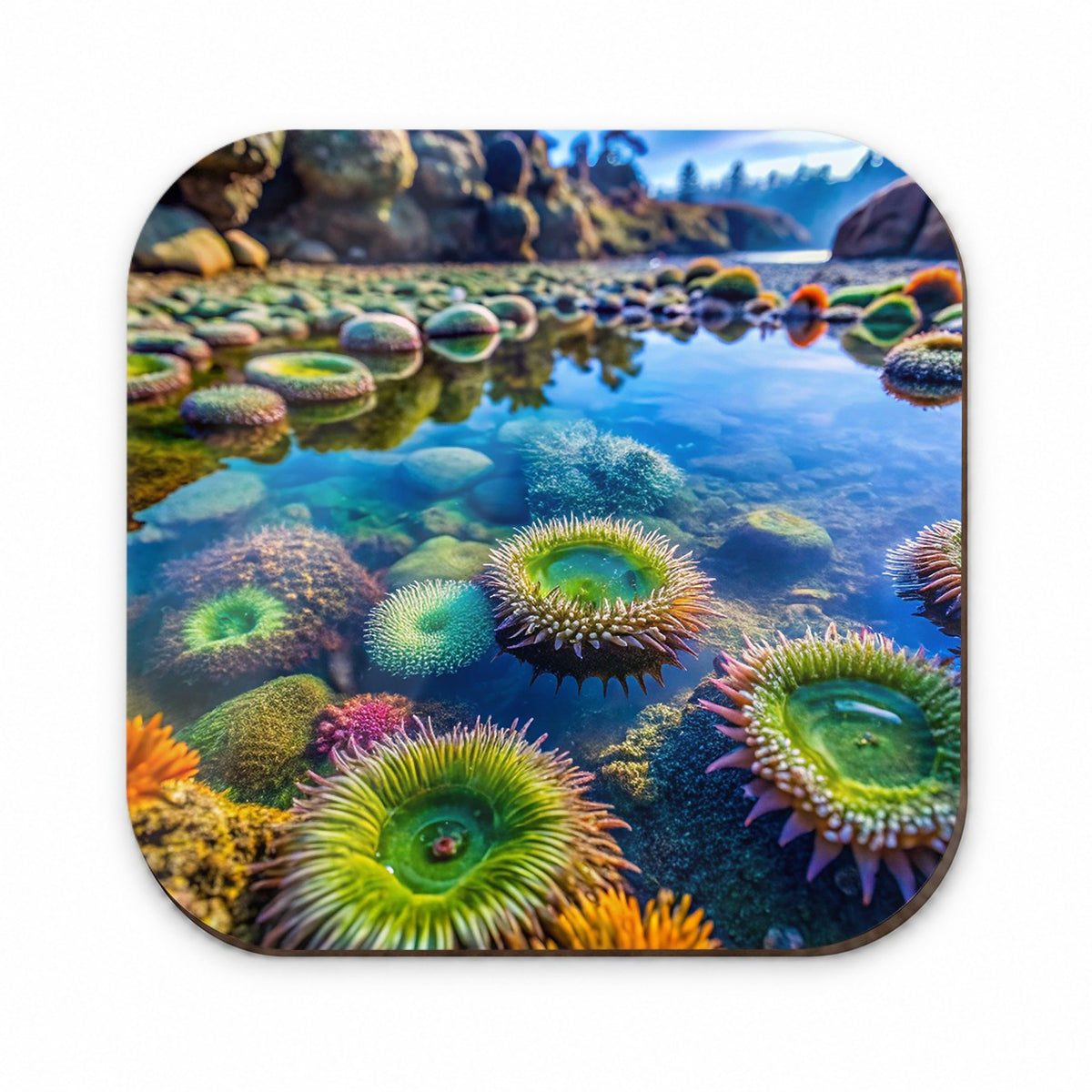 Colorful Ocean Beach Tide Pool Fridge Magnet