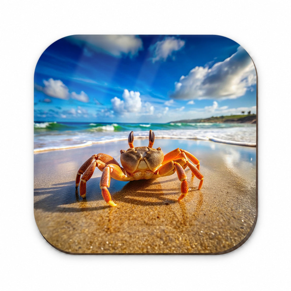Crab On The Beach Fridge Magnet