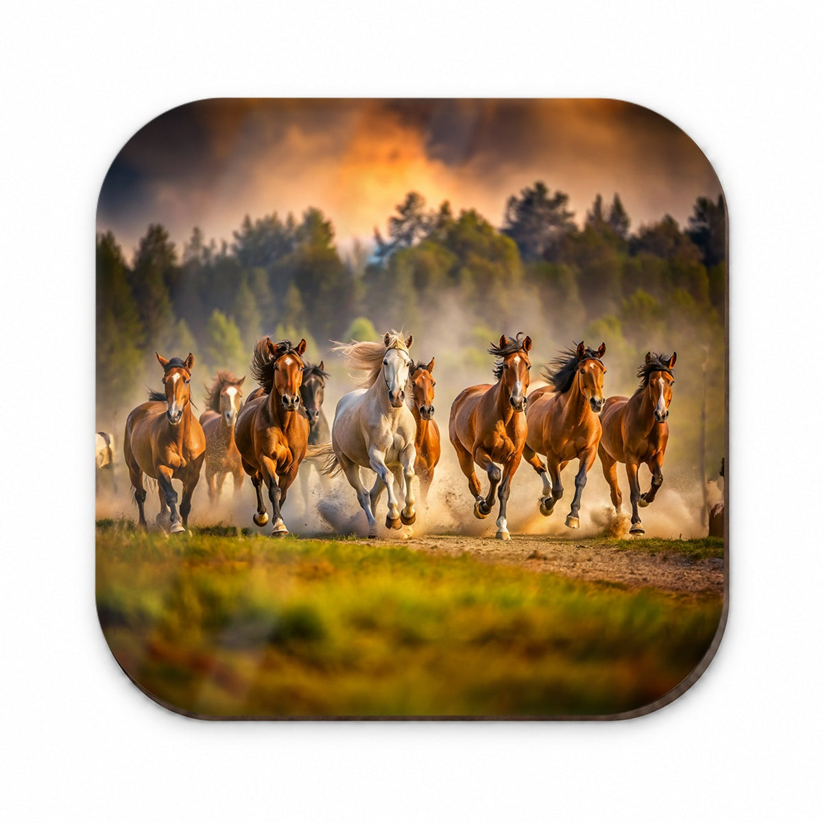 Galloping Horses on the Plain Fridge Magnet
