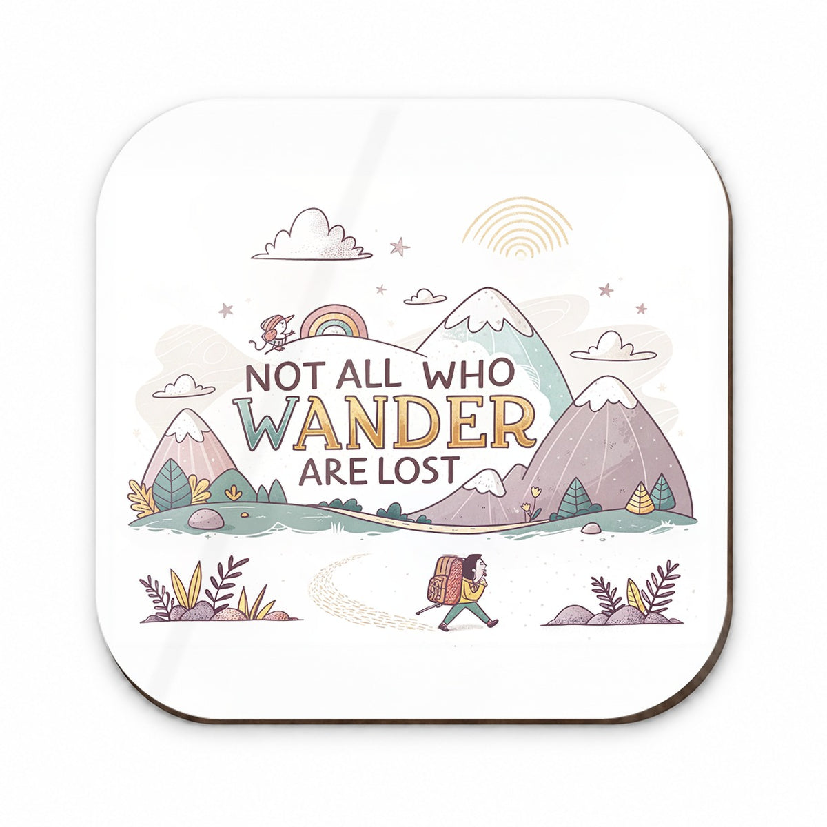 Hiking Camping Not All Who Wander Are Lost Fridge Magnet