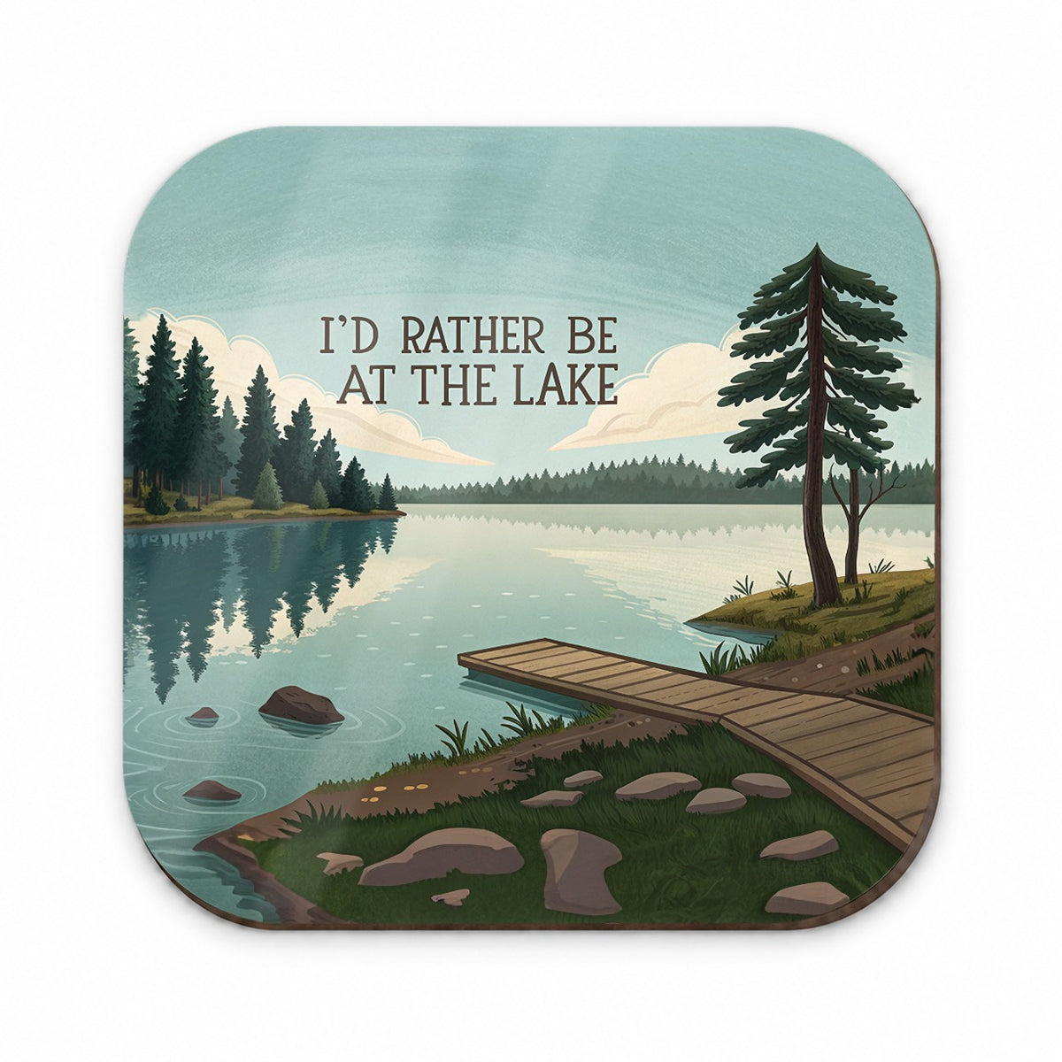 I'd Rather Be At The Lake Fridge Magnet