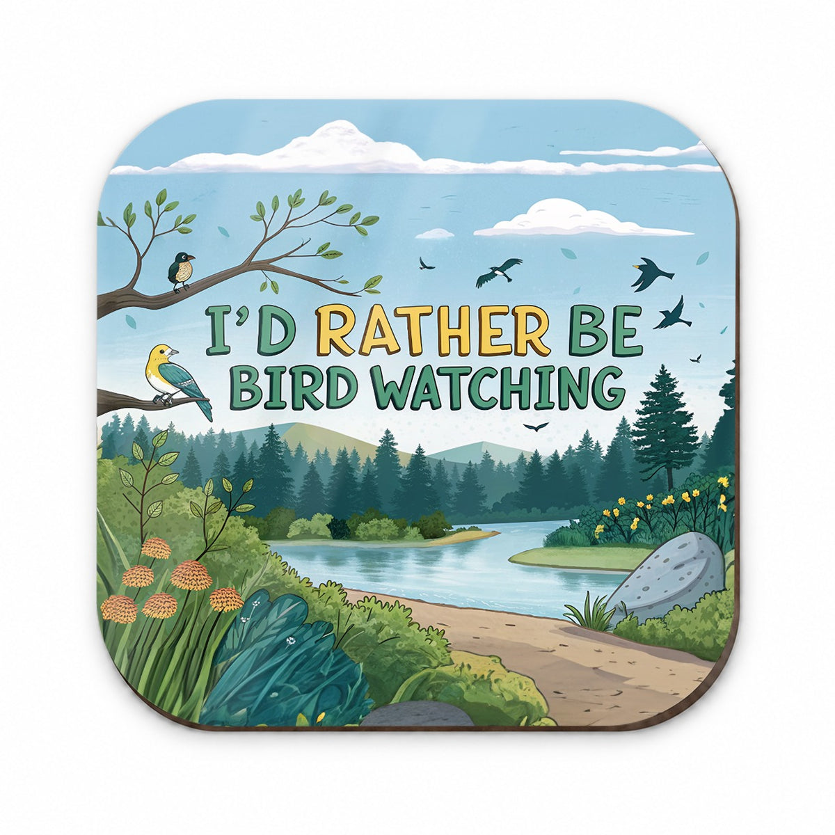 I'd Rather Be Bird Watching Birding Fridge Magnet