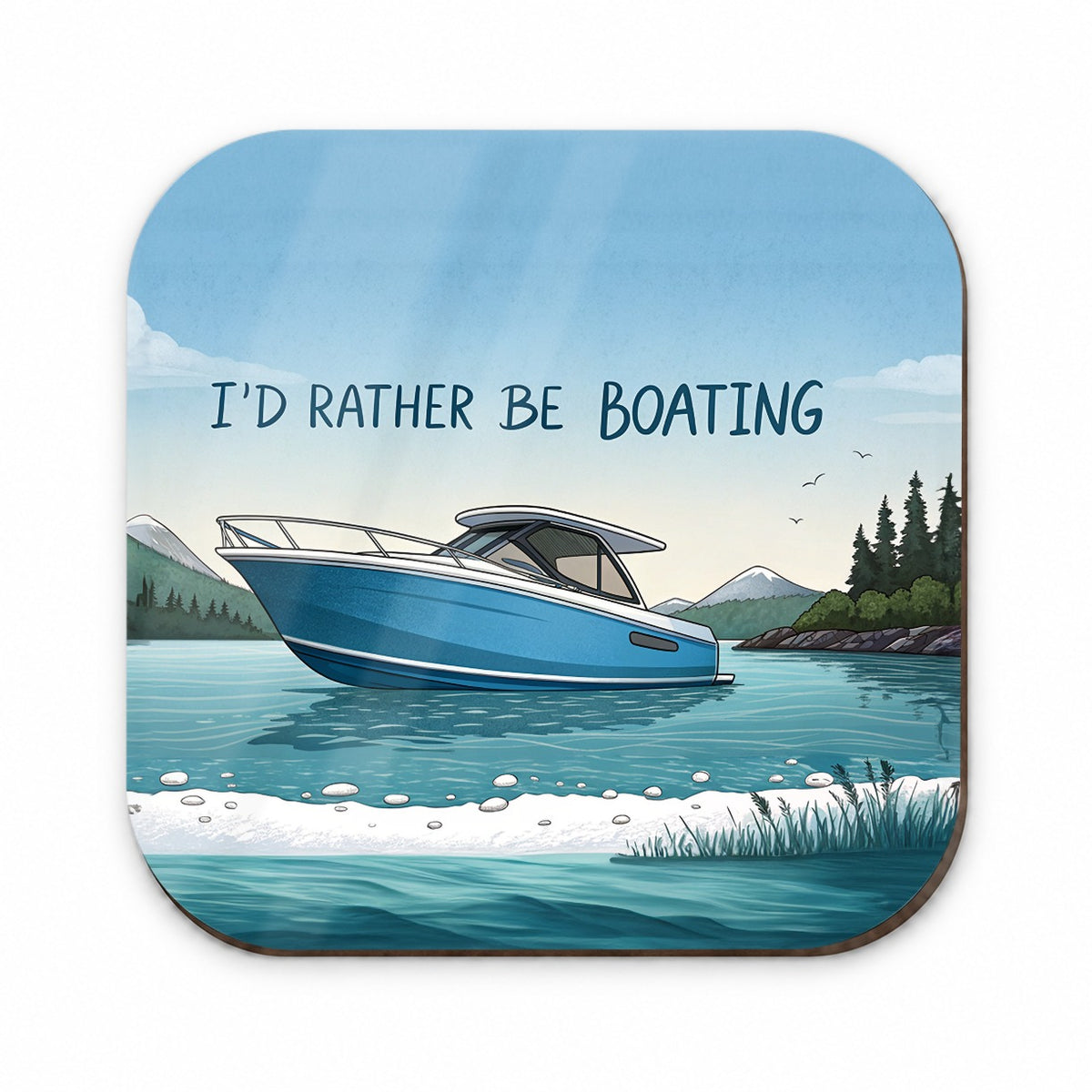 I'd Rather Be Boating Fridge Magnet