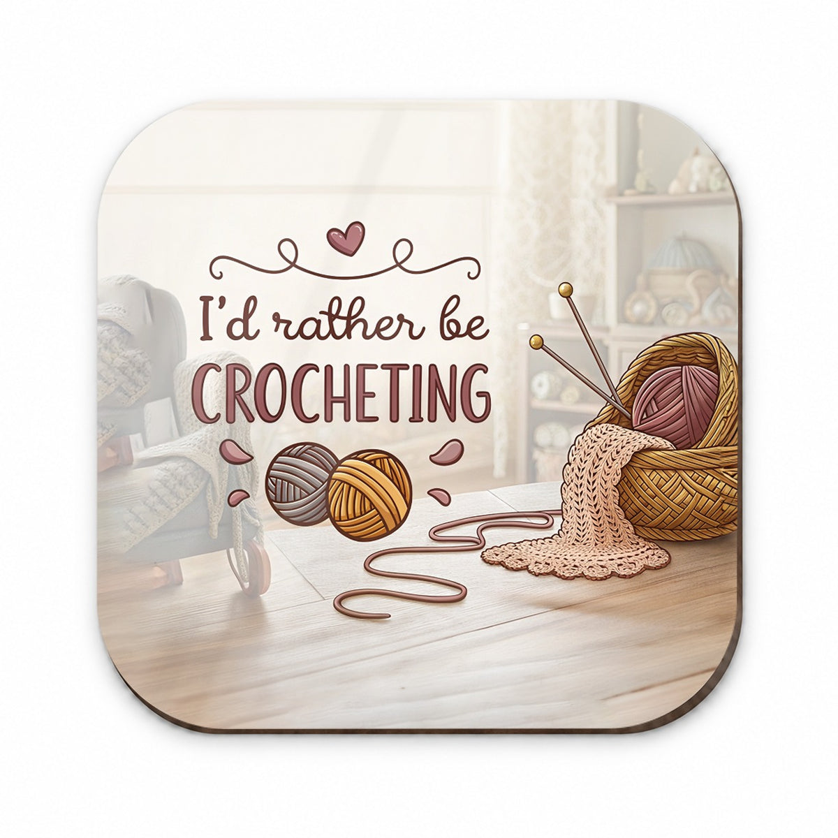I'd Rather Be Crocheting Fridge Magnet