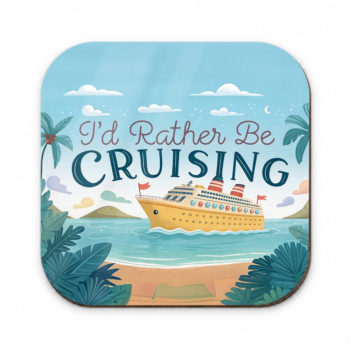 I'd Rather Be Cruising Cruise Ship Fridge Magnet