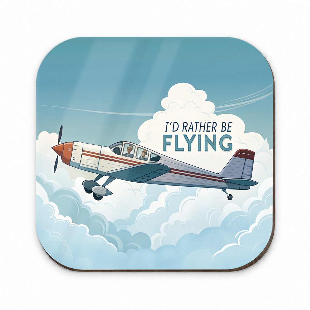 I'd Rather Be Flying Airplane Pilot Fridge Magnet