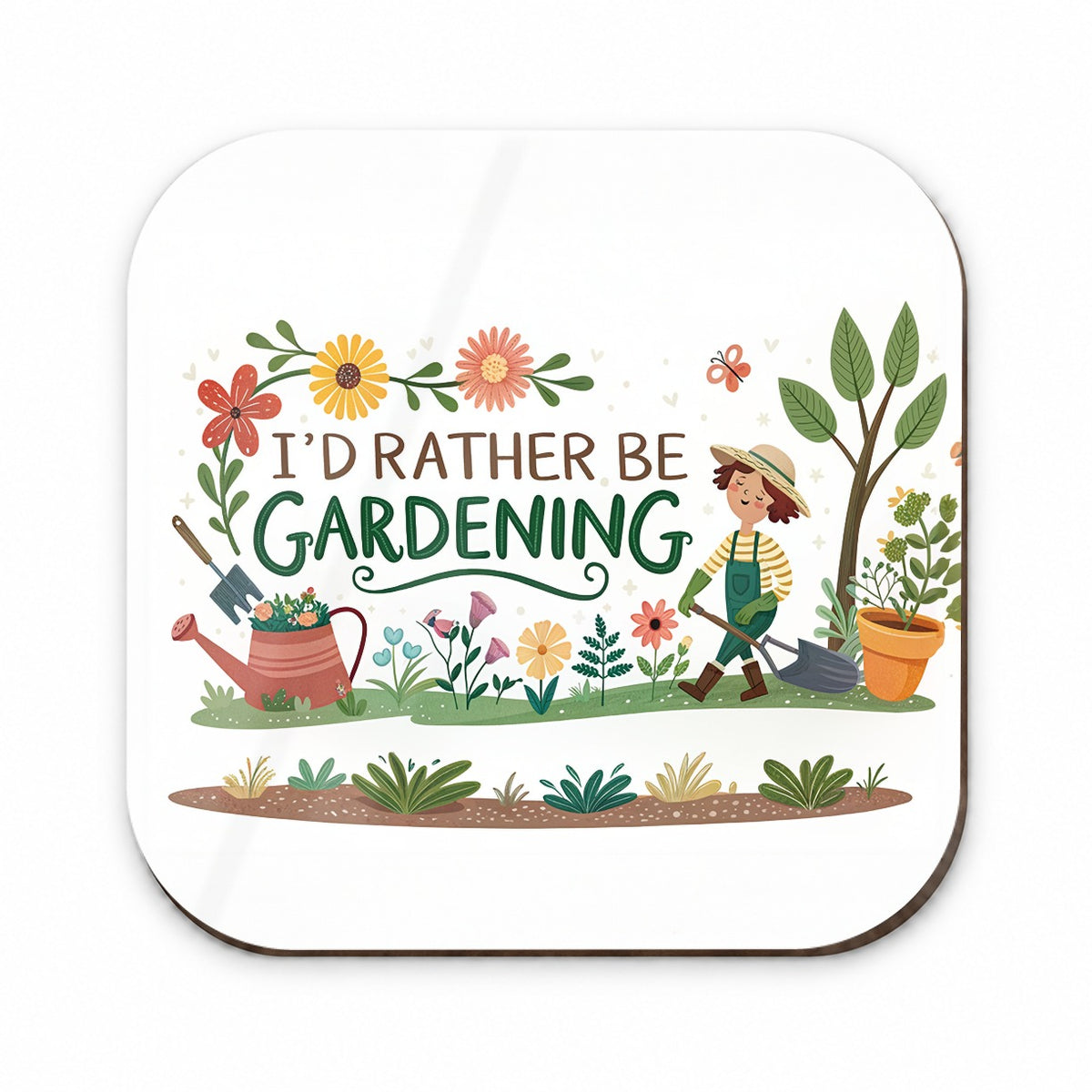 I'd Rather Be Gardening Fridge Magnet