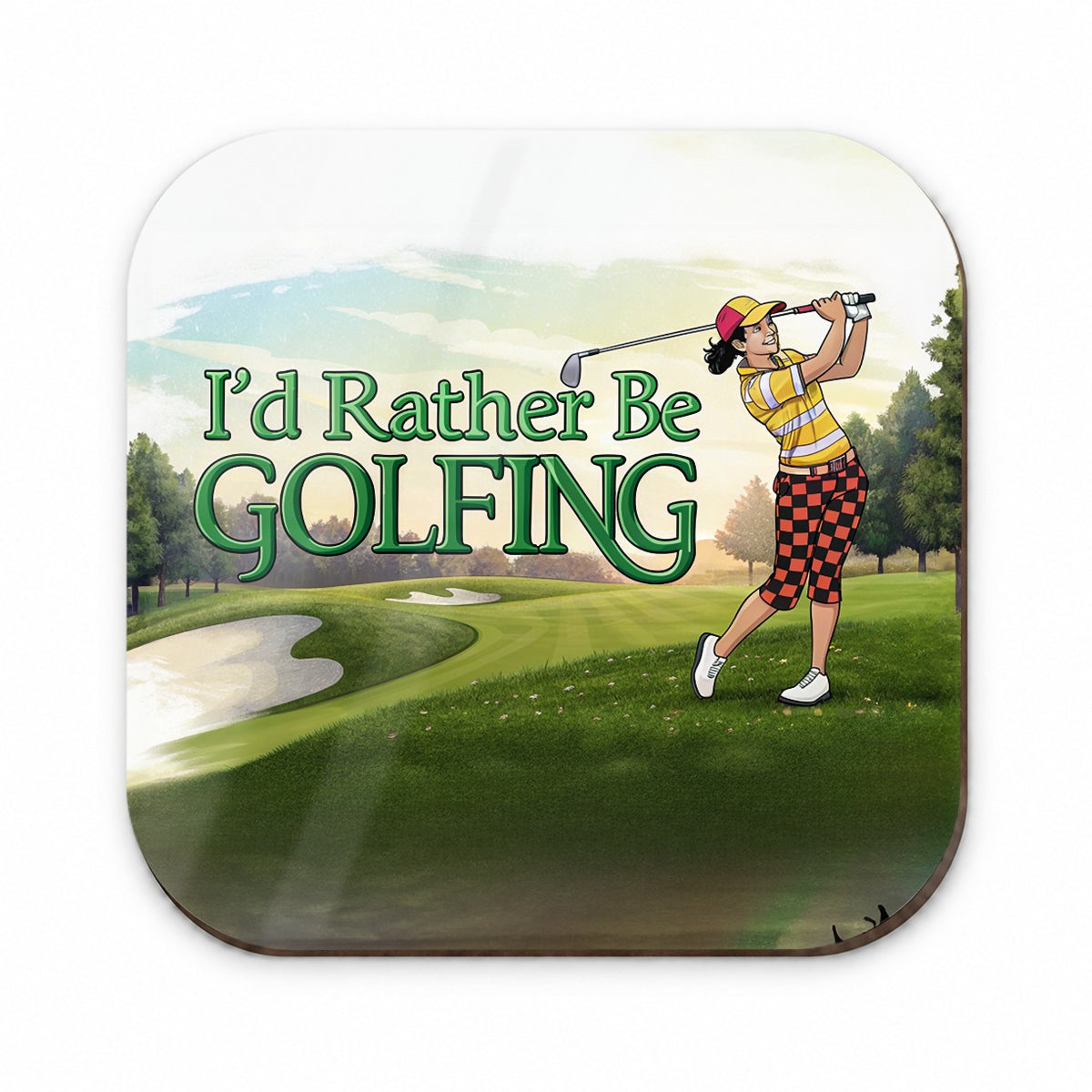 I'd Rather Be Golfing Woman Golfer Fridge Magnet