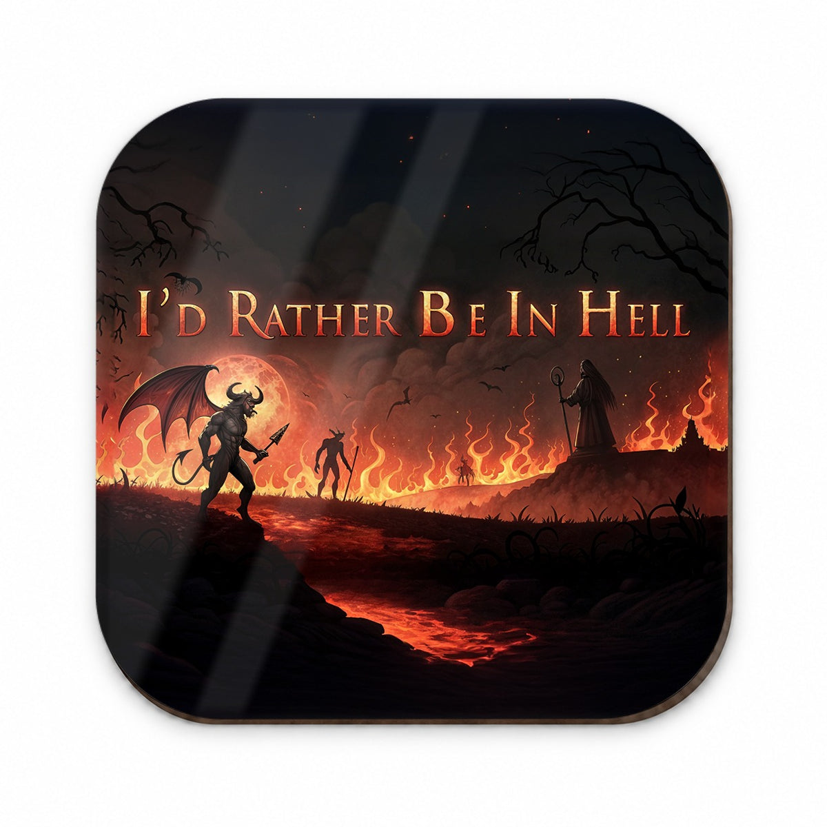 I'd Rather Be In Hell Funny Fridge Magnet