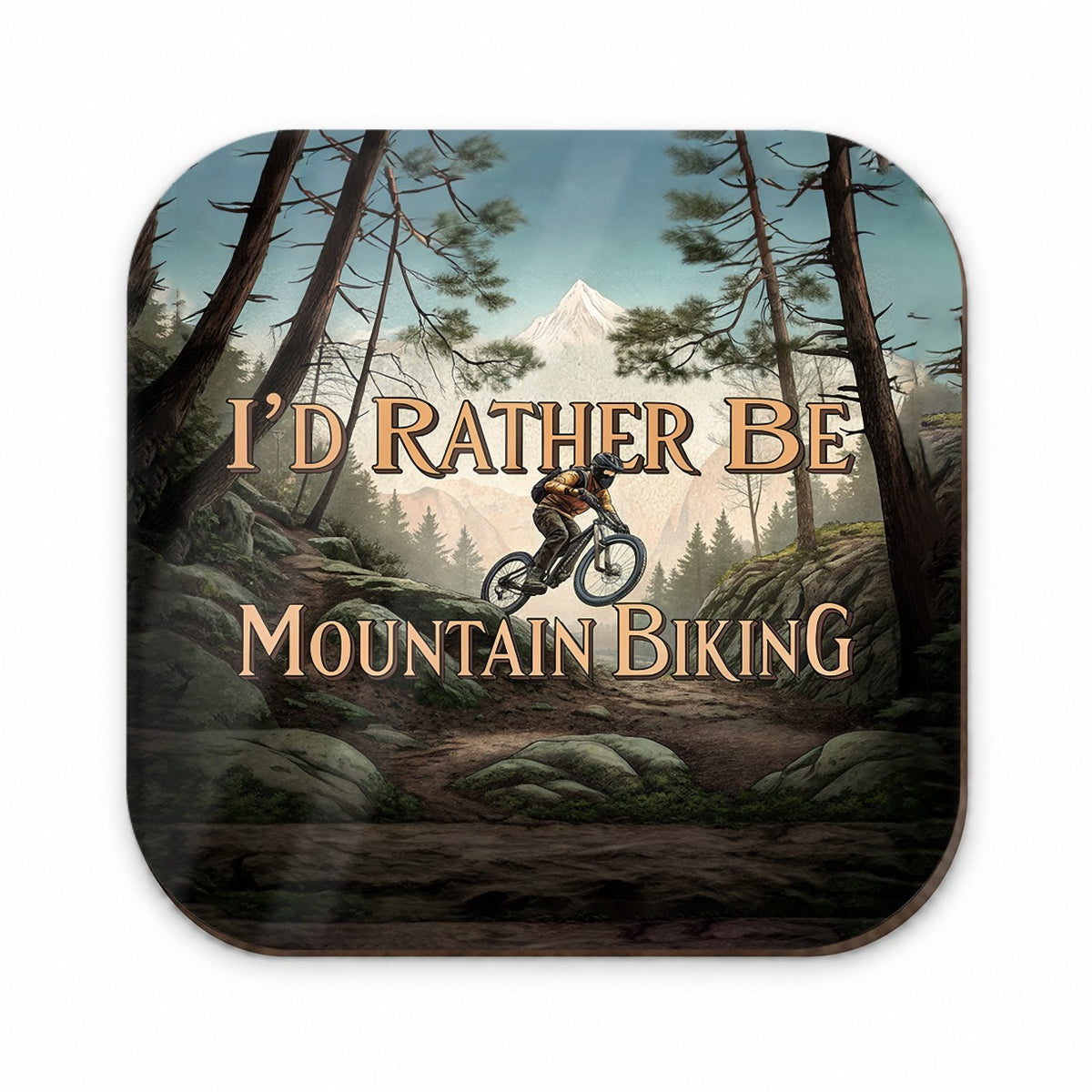 I'd Rather Be Mountain Biking Fridge Magnet