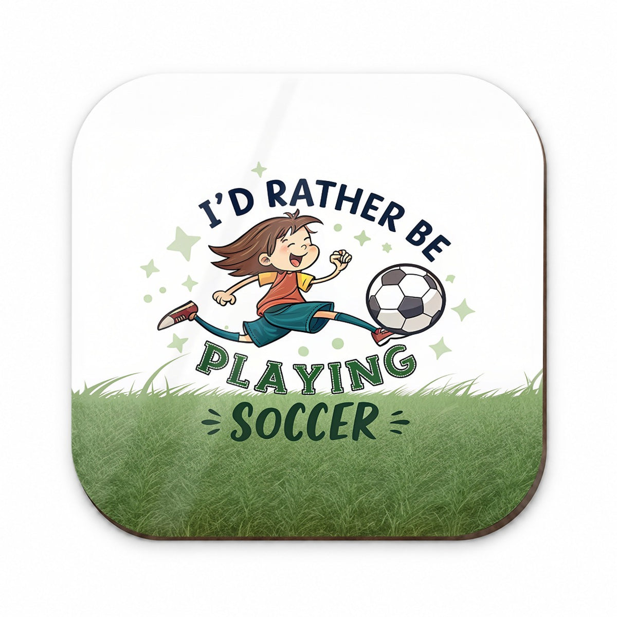 I'd Rather Be Playing Soccer Fridge Magnet