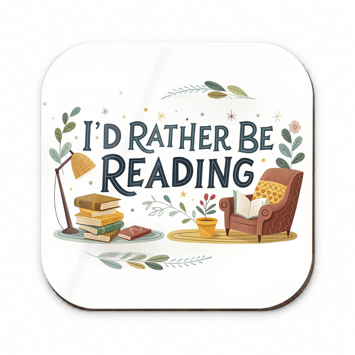 I'd Rather Be Reading Fridge Magnet