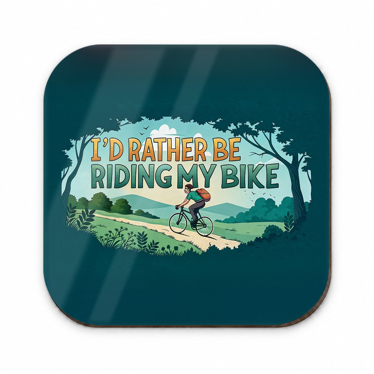 I'd Rather Be Riding My Bike Cycling Fridge Magnet