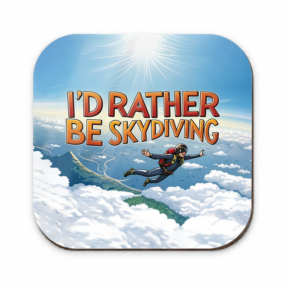 I'd Rather Be Skydiving Skydiver Fridge Magnet