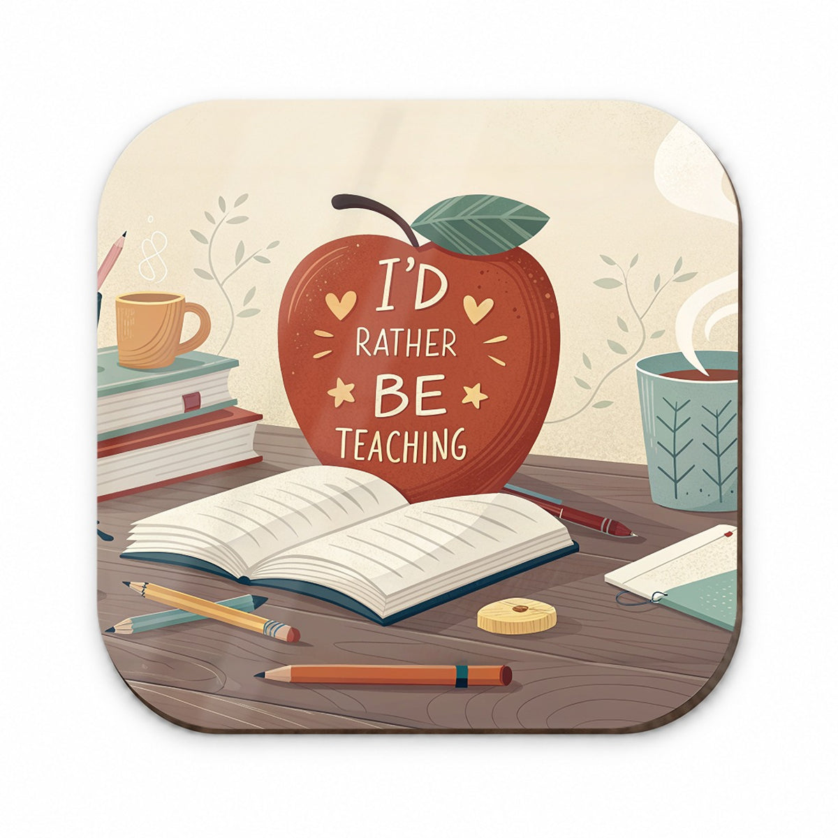 I'd Rather Be Teaching Apple Books Desk Fridge Magnet