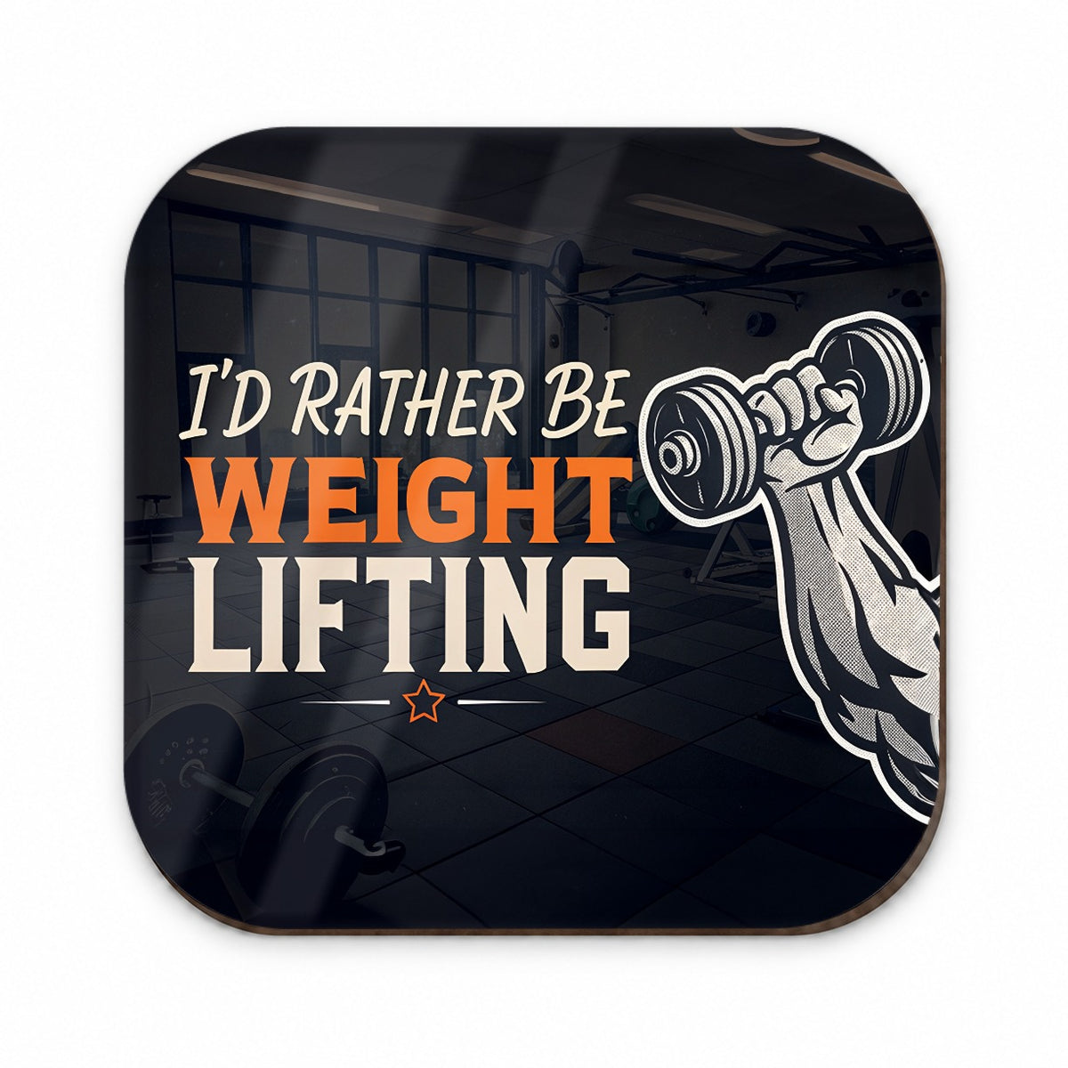 I'd Rather Be Weight Lifting Dumbbell Fridge Magnet