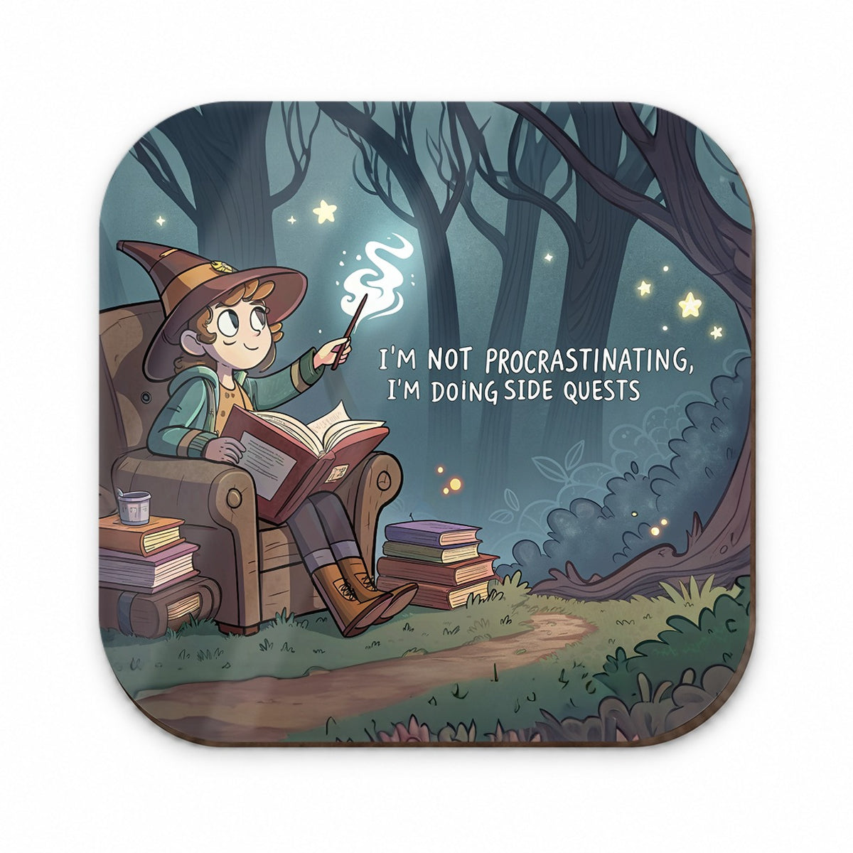 I'm Not Procrastinating Doing Side Quests Funny Witch Fridge Magnet