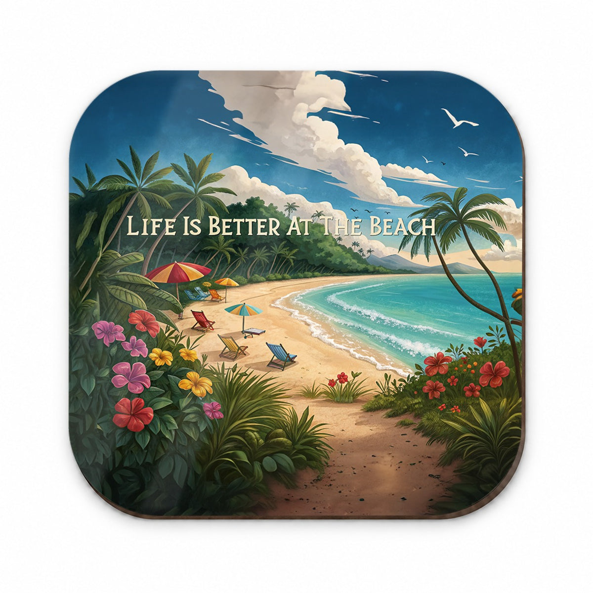 Life is Better At The Beach Tropical Fridge Magnet