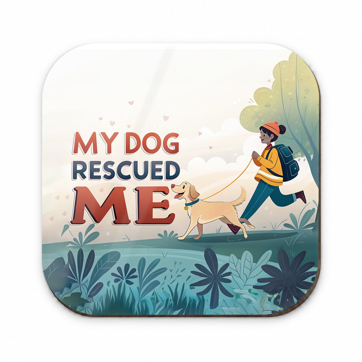 My Dog Rescued Me Pet Adoption Fridge Magnet