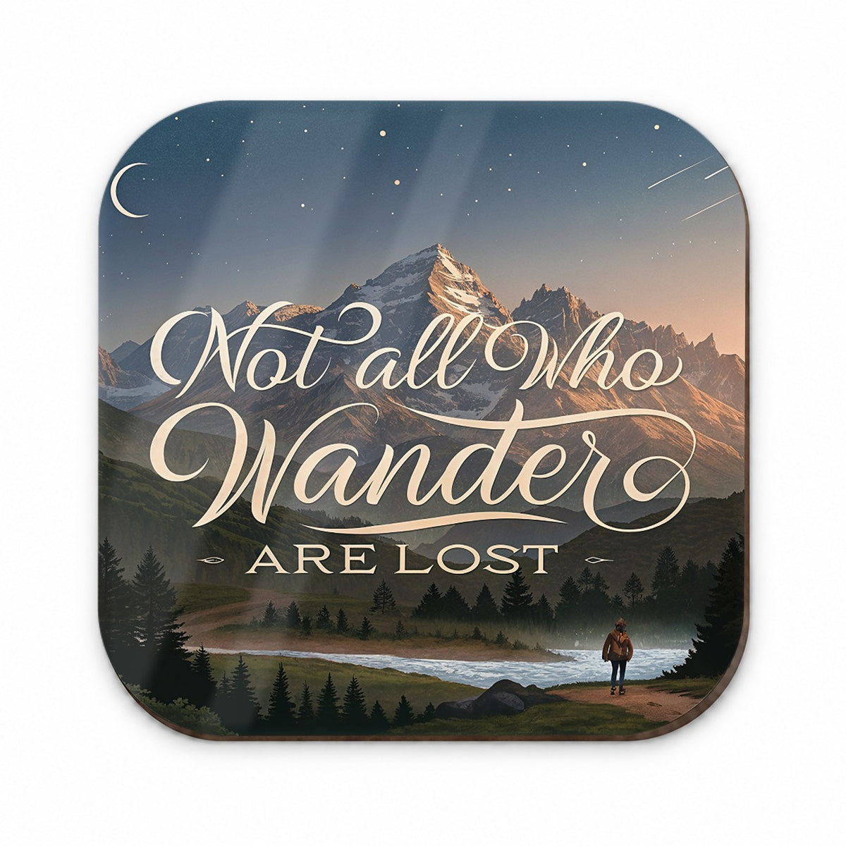 Not All Who Wander Are Lost Hiking Mountains Fridge Magnet