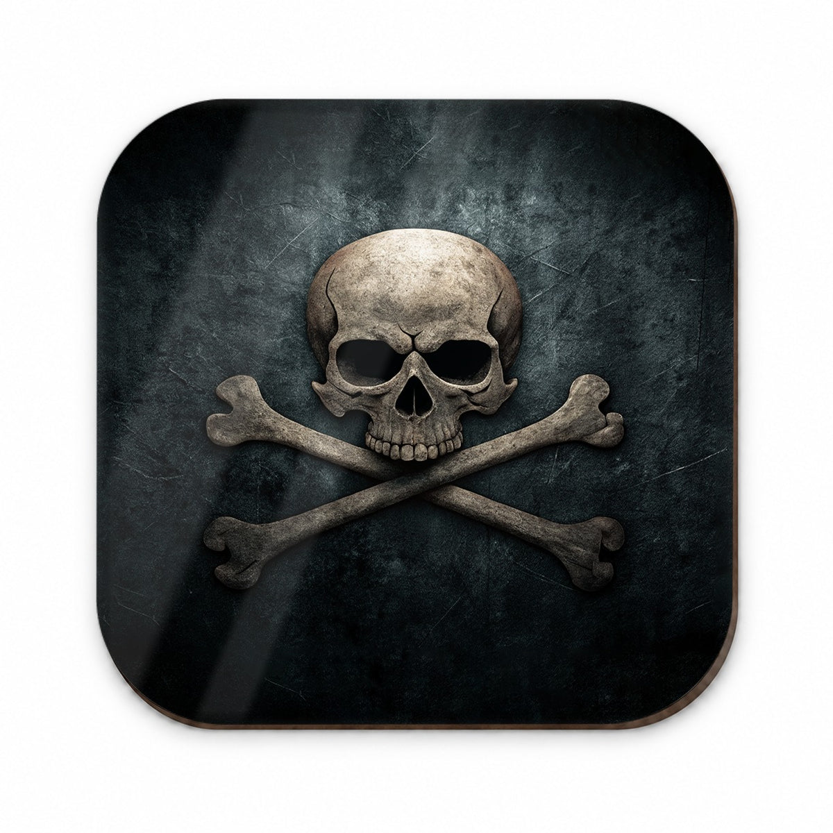 Pirate Skull and Crossbones Dark Rustic Fridge Magnet