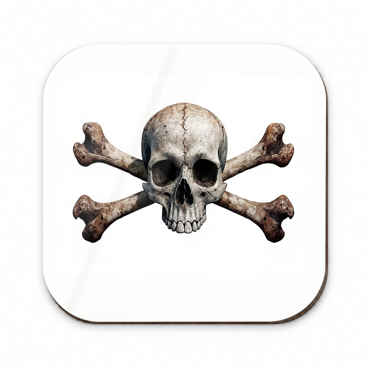 Pirate Skull And Crossbones on White Fridge Magnet