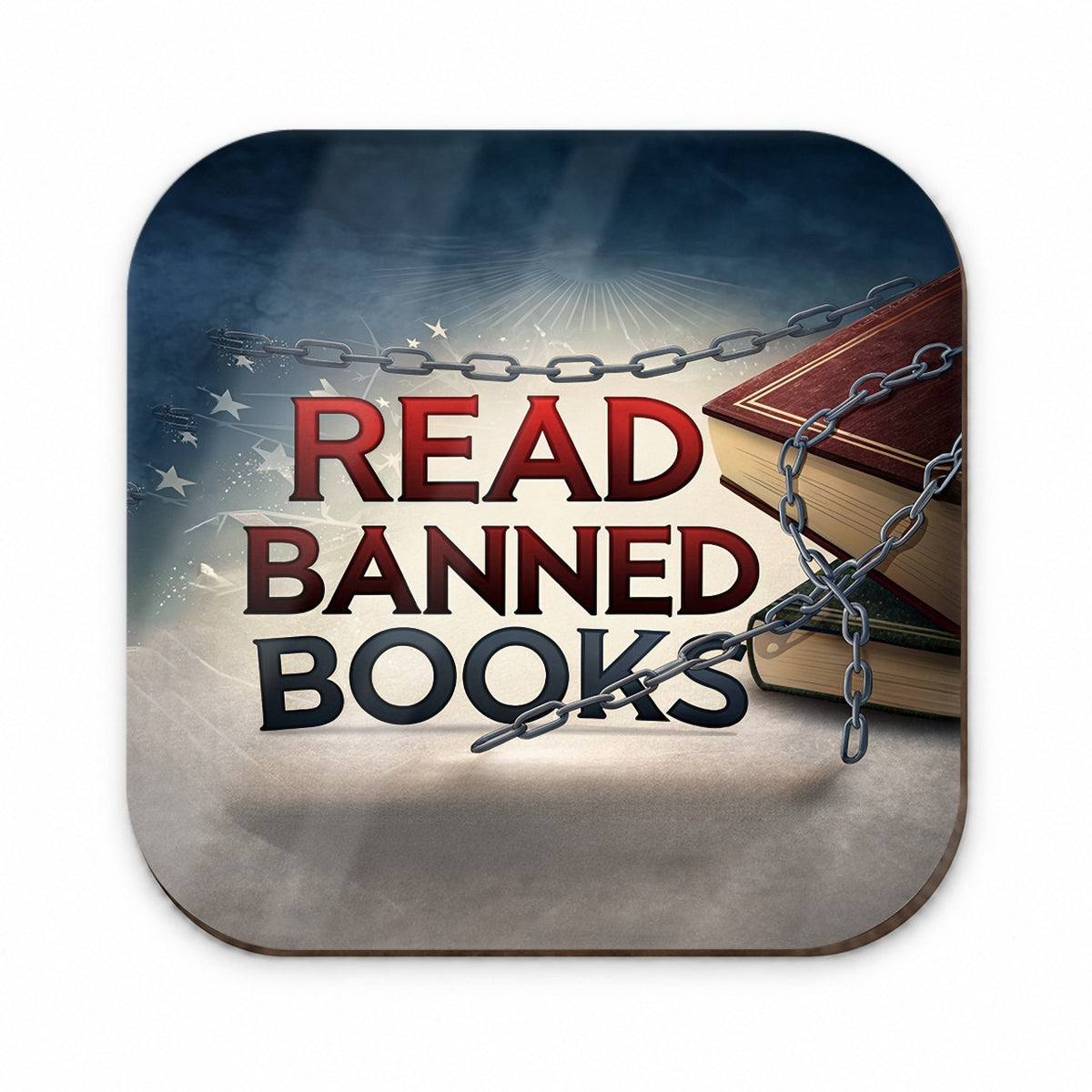 Read Banned Books Chains Fridge Magnet