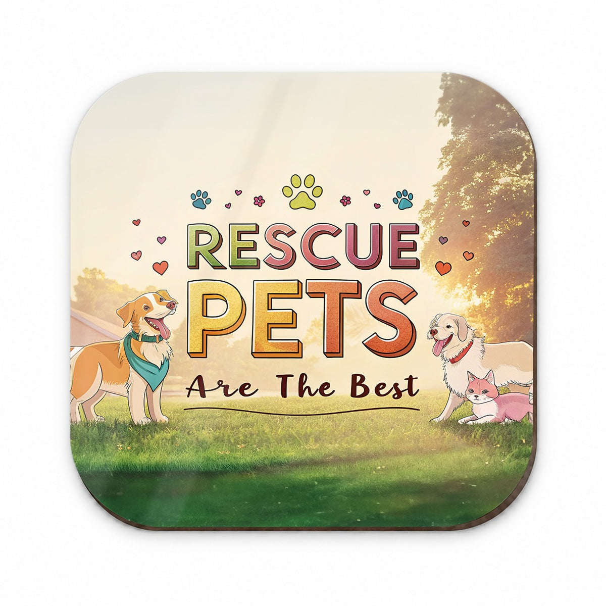 Rescue Pets Are The Best Adopt Dog Cat Fridge Magnet