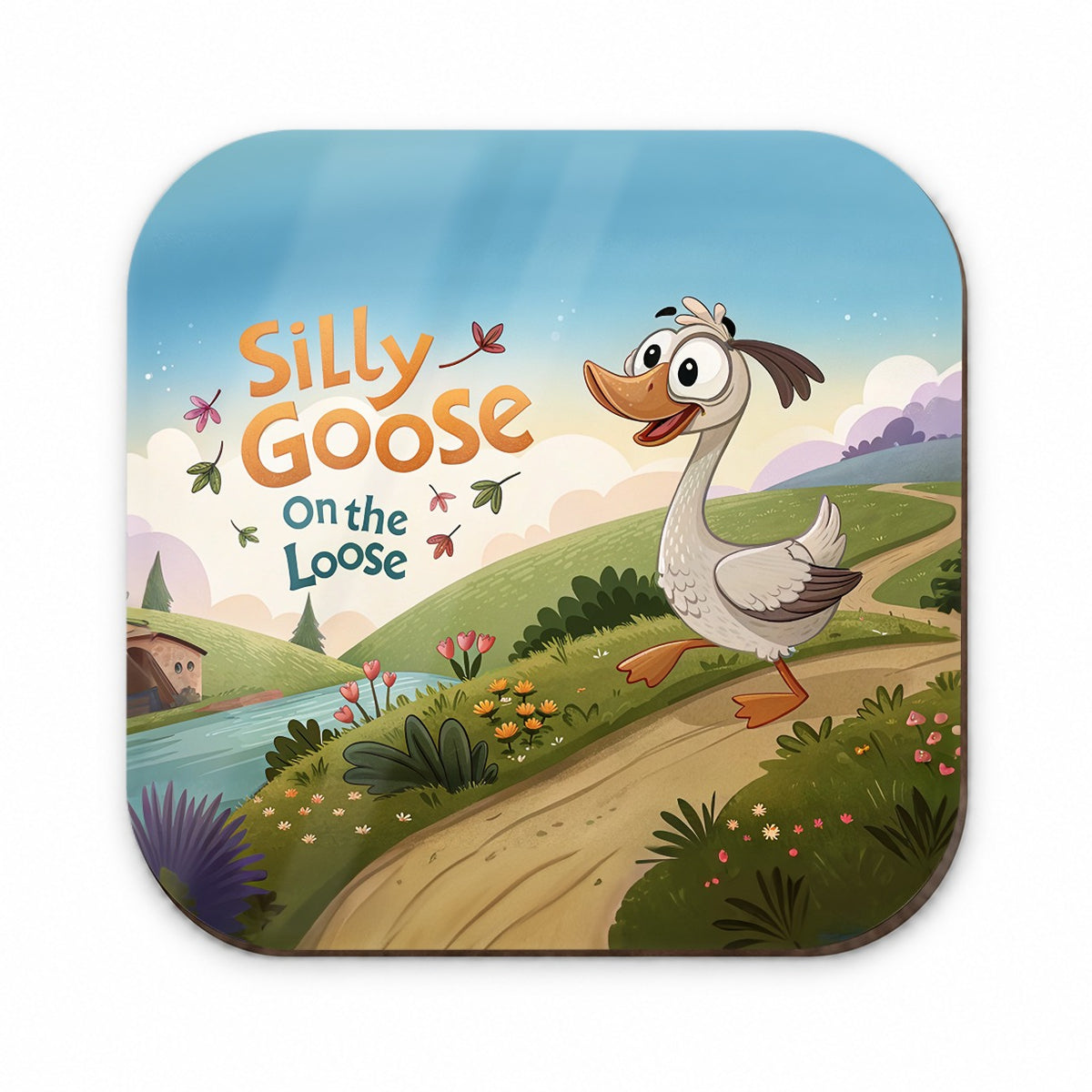 Silly Goose On The Loose Funny Cartoon Fridge Magnet