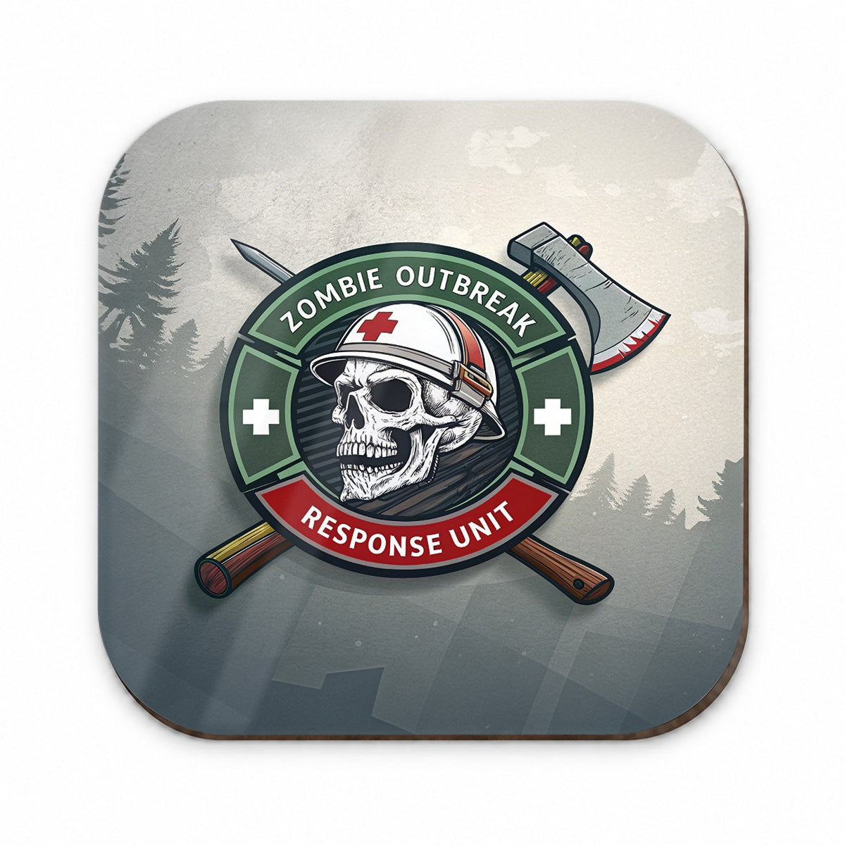 Zombie Outbreak Response Unit Skull Fridge Magnet