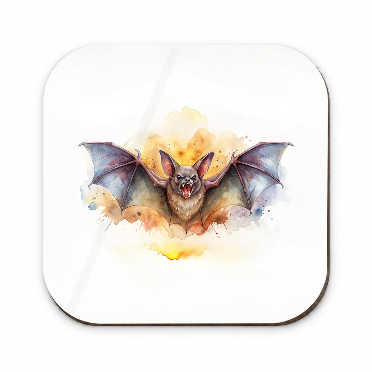 Angry Bat Watercolor Fridge Magnet