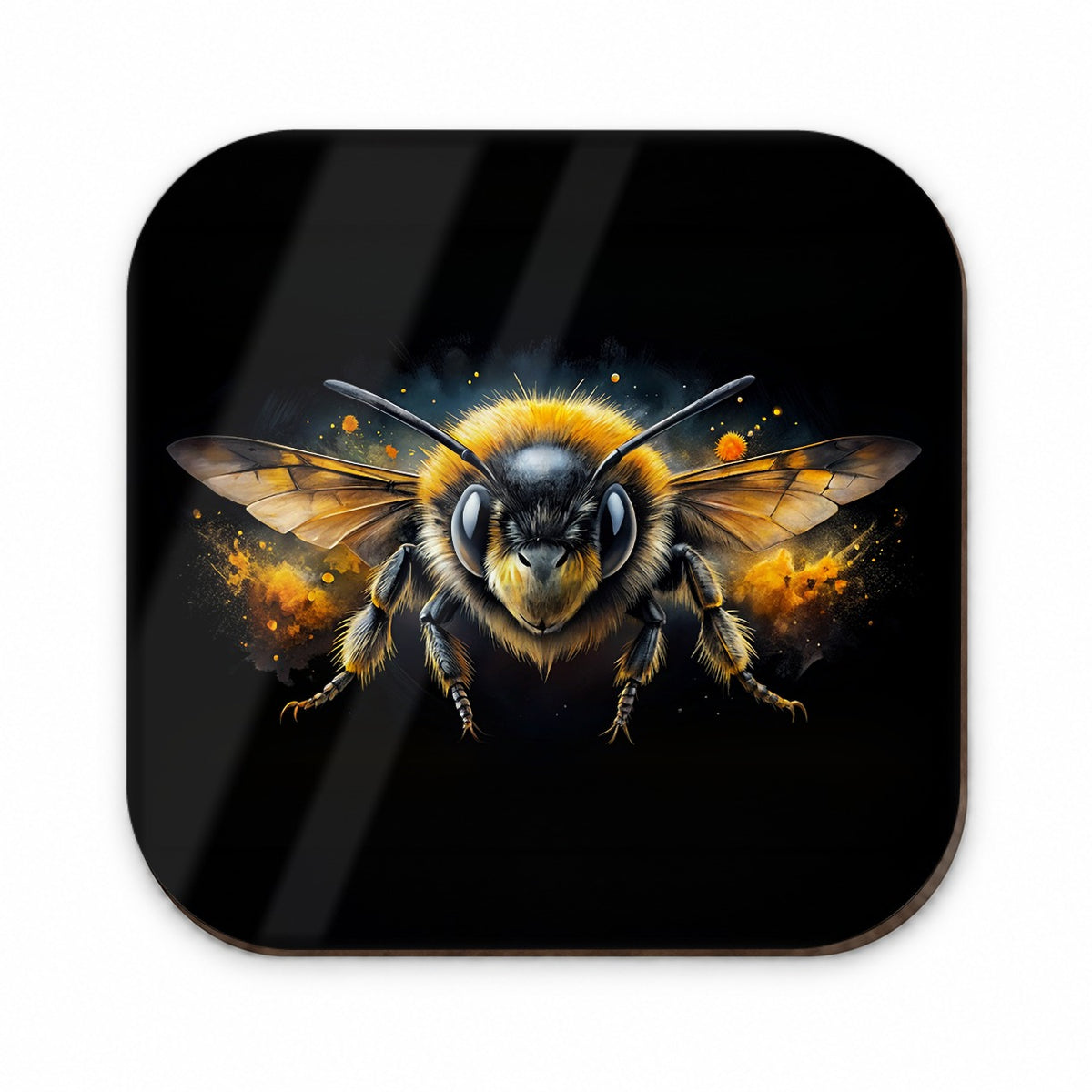 Angry Bumblebee Watercolor Fridge Magnet