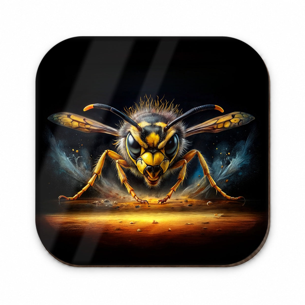 Angry Yellowjacket Watercolor Fridge Magnet