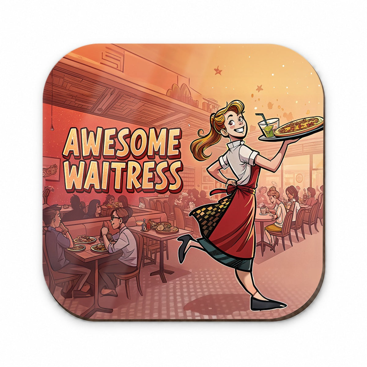 Awesome Waitress Inspirational Food Server Fridge Magnet