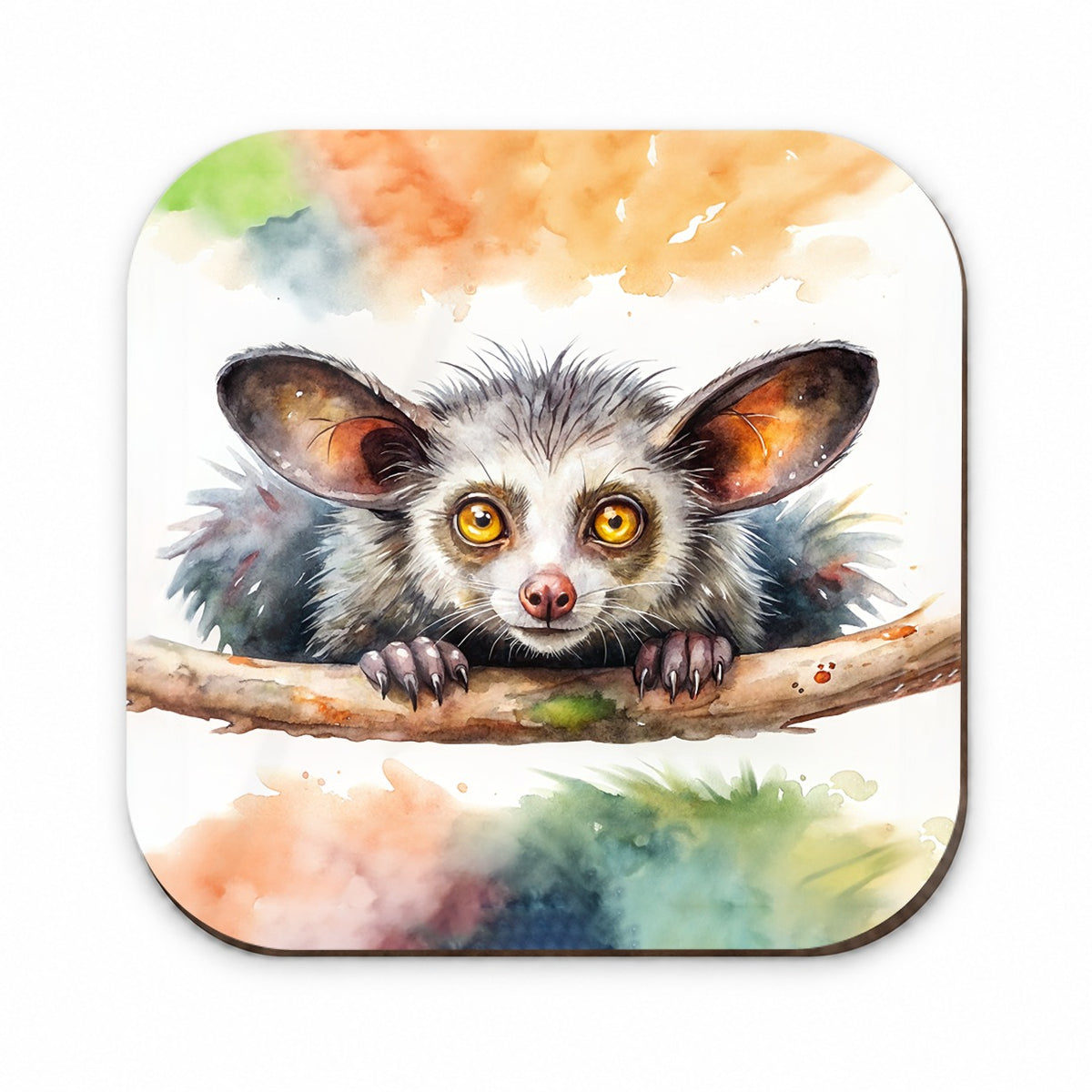 Aye Aye Long Fingered Lemur Watercolor Fridge Magnet
