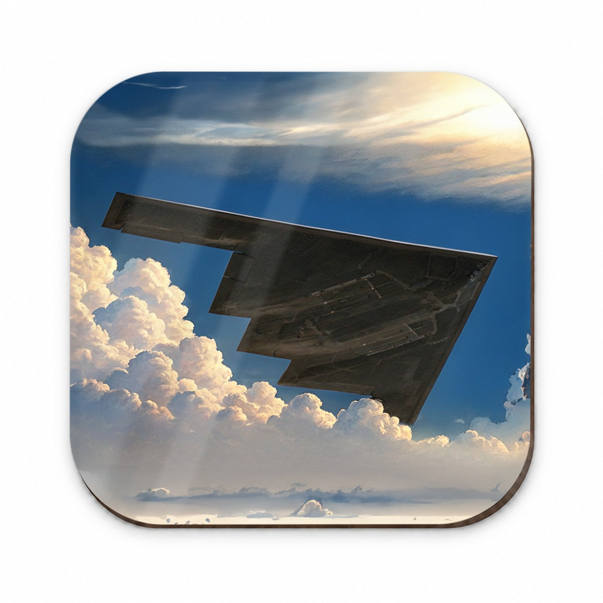 B-2 Spirit Stealth Bomber Airplane In Flight Illustration Fridge Magnet