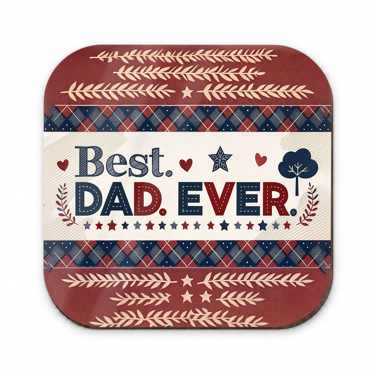 Best Dad Ever Plaid Father's Day Fridge Magnet