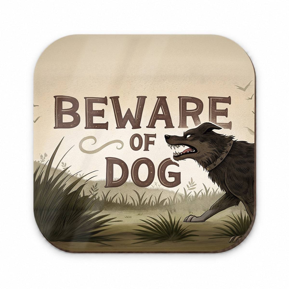 Beware Of Dog Mean Fridge Magnet