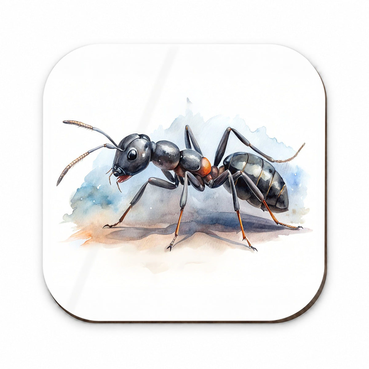 Black Carpenter Ant Watercolor Fridge Magnet