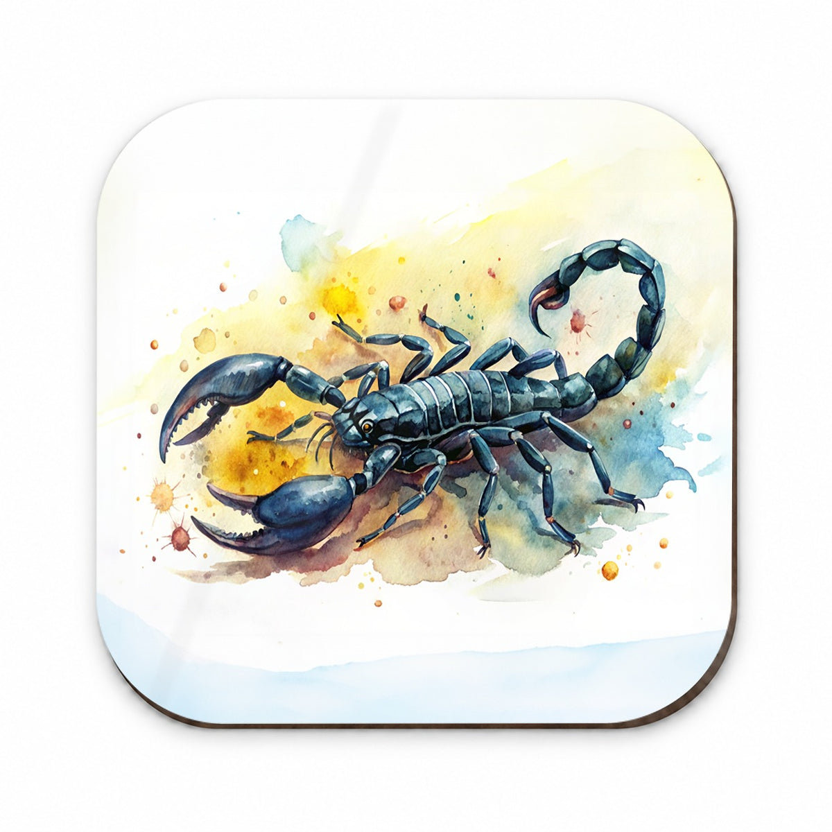 Black Scorpion Watercolor Fridge Magnet