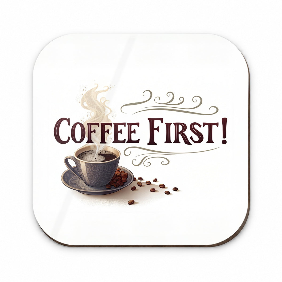 Coffee First Funny Saying Fridge Magnet