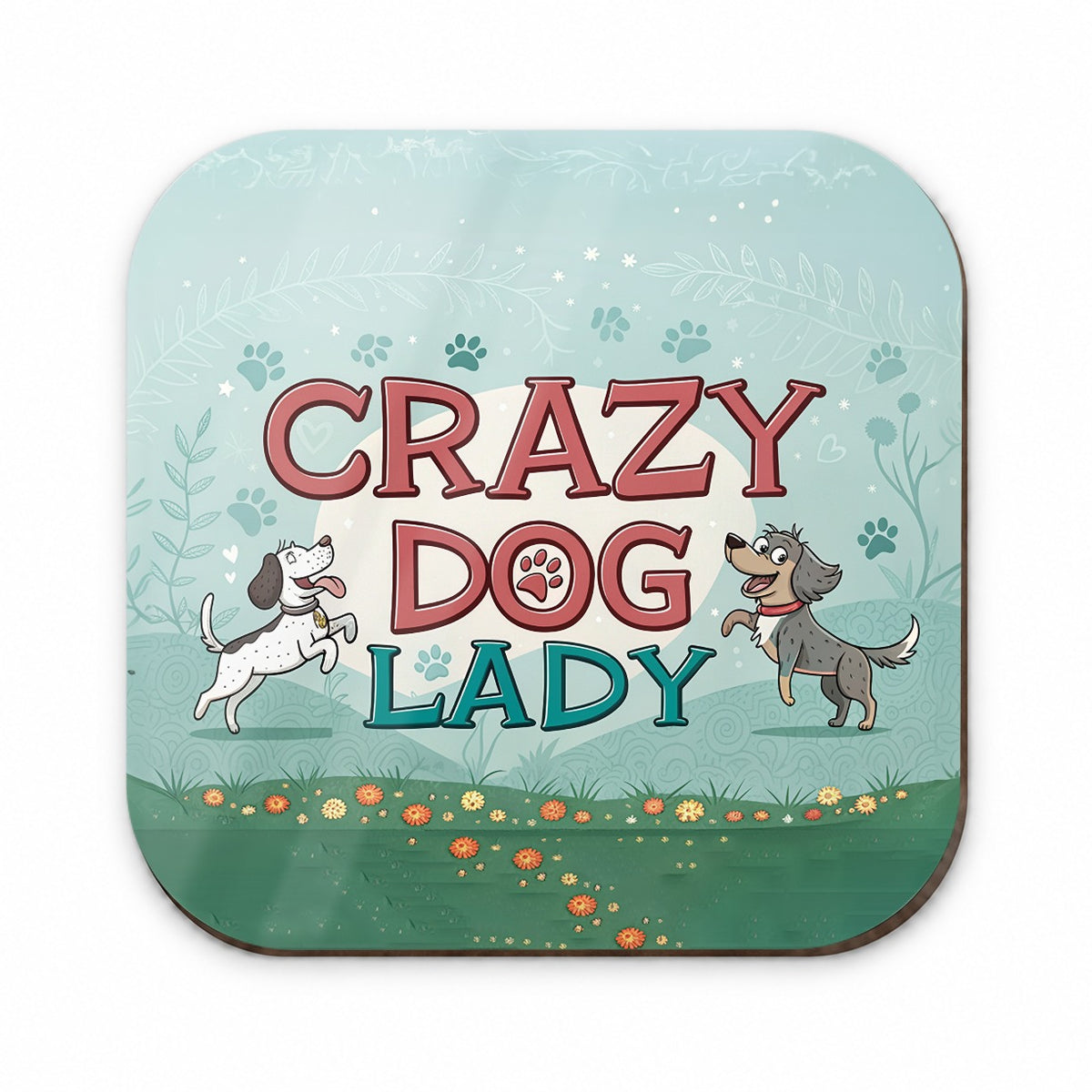 Crazy Dog Lady Funny Cartoon Fridge Magnet