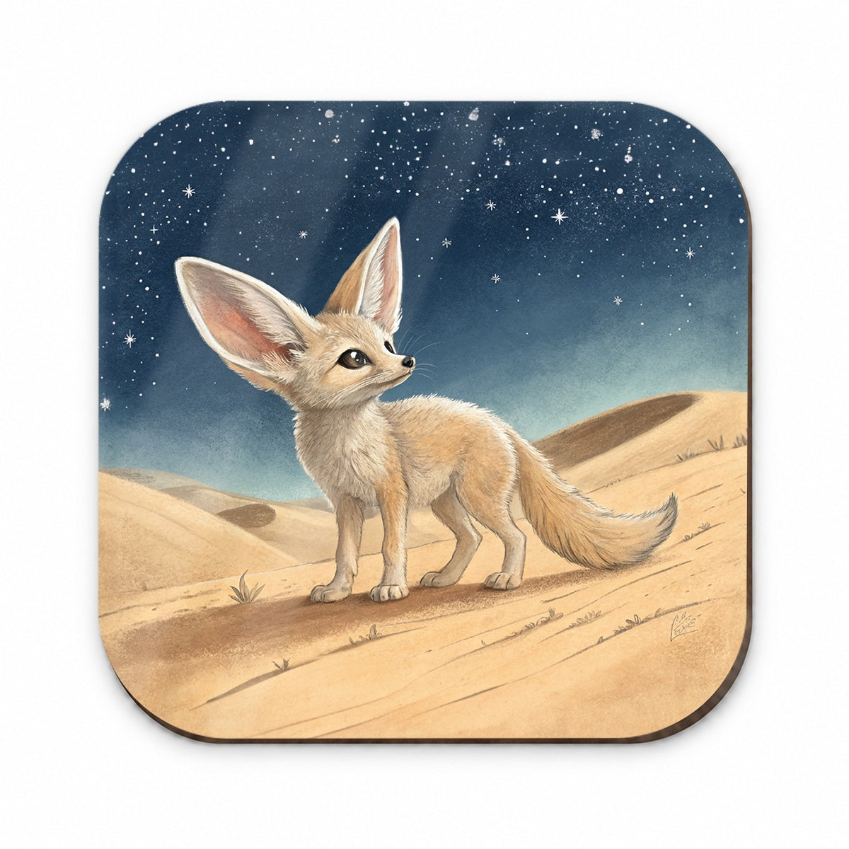Fennec Fox Illustration Fridge Magnet