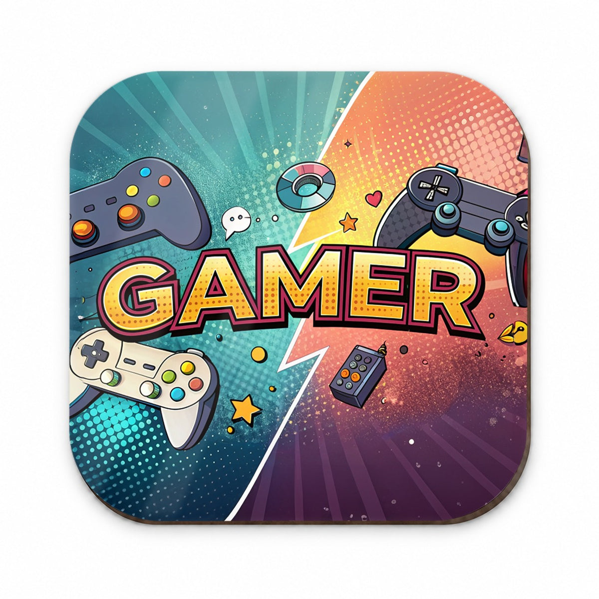 Gamer Retro Gaming Controllers Illustration Fridge Magnet
