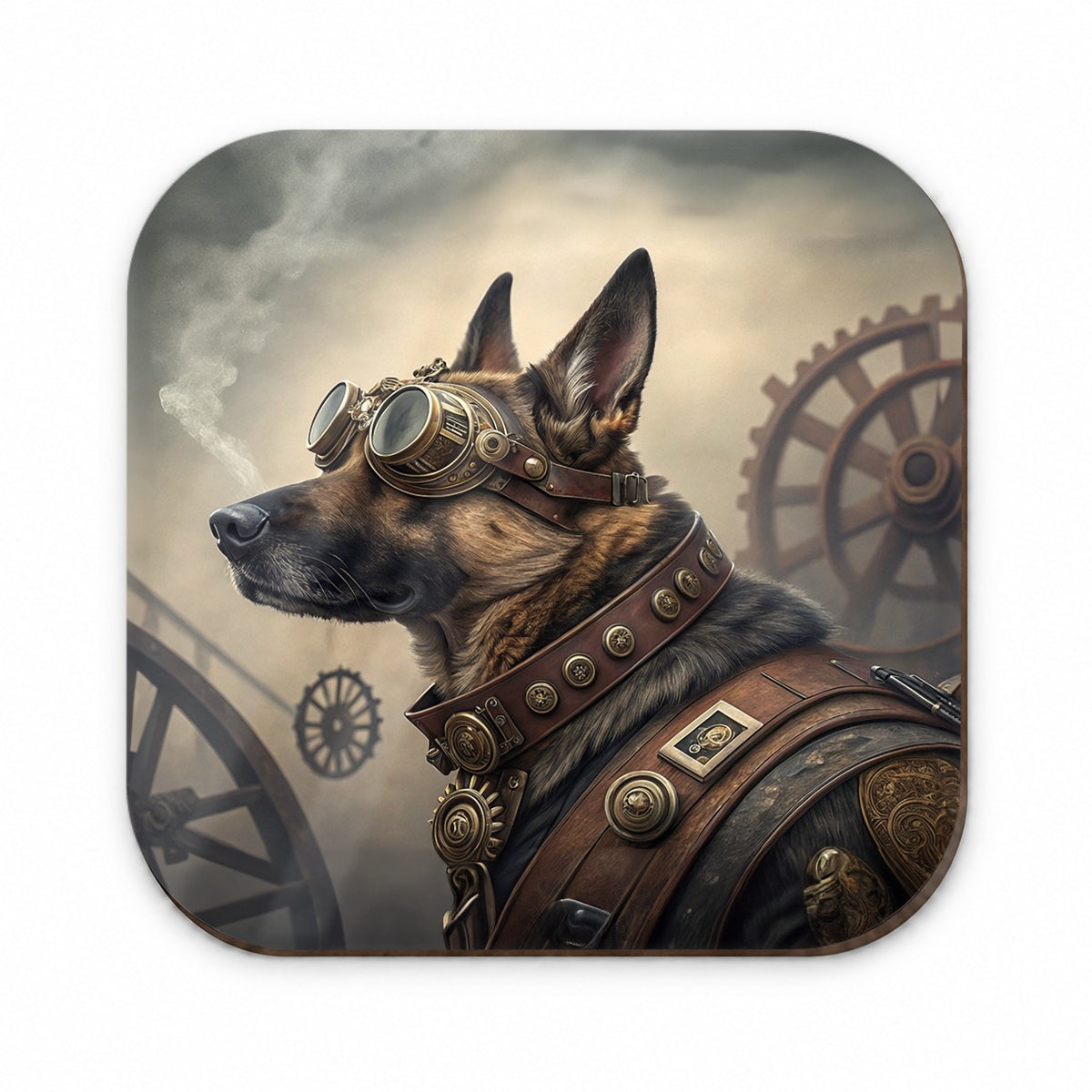 German Shepherd Dog Steampunk Fridge Magnet